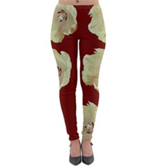 Red Tulips Lightweight Velour Leggings