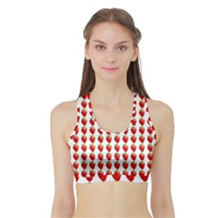 Strawberries Sports Bra With Border by snowwhitegirl