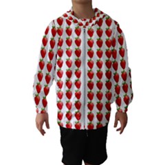 Strawberries Hooded Windbreaker (kids) by snowwhitegirl