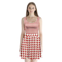 Strawberries Split Back Mini Dress  by snowwhitegirl