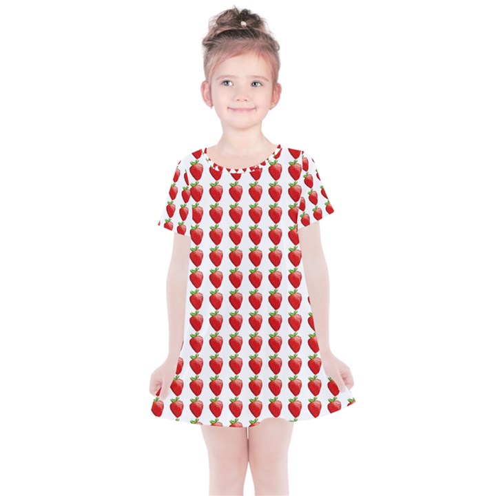 Strawberries Kids  Simple Cotton Dress