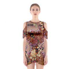 Pinup Floral Shoulder Cutout One Piece by snowwhitegirl