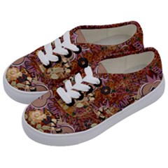 Pinup Floral Kids  Classic Low Top Sneakers by snowwhitegirl