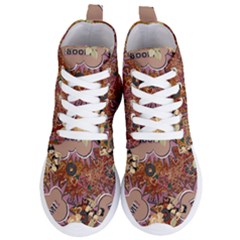 Pinup Floral Women s Lightweight High Top Sneakers