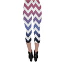 Pink Blue Black Ombre Chevron Capri Leggings  View2