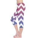 Pink Blue Black Ombre Chevron Capri Leggings  View3