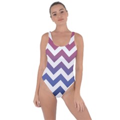 Pink Blue Black Ombre Chevron Bring Sexy Back Swimsuit by snowwhitegirl