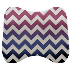 Pink Blue Black Ombre Chevron Velour Head Support Cushion