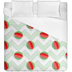 Watermelon Chevron Green Duvet Cover (king Size)