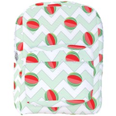 Watermelon Chevron Green Full Print Backpack by snowwhitegirl