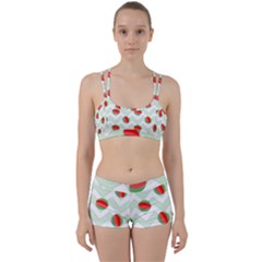 Watermelon Chevron Green Women s Sports Set by snowwhitegirl