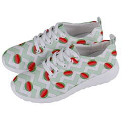 Watermelon Chevron Green Men s Lightweight Sports Shoes by snowwhitegirl