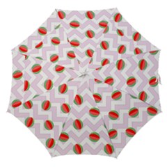 Watermelon Chevron Straight Umbrellas by snowwhitegirl