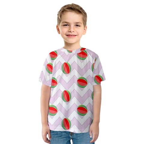 Watermelon Chevron Kids  Sport Mesh Tee by snowwhitegirl