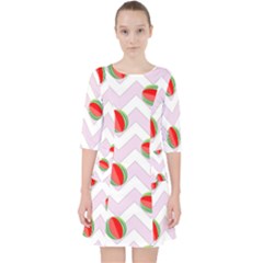 Watermelon Chevron Pocket Dress