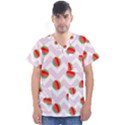 Watermelon Chevron Men s V-Neck Scrub Top View1