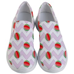 Watermelon Chevron Women s Lightweight Slip Ons by snowwhitegirl