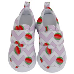 Watermelon Chevron Velcro Strap Shoes by snowwhitegirl