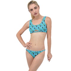 School Girl Pattern Blue The Little Details Bikini Set