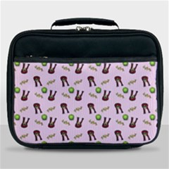 School Girl Pattern Pink Lunch Bag