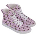 School Girl Pattern Pink Men s Hi-Top Skate Sneakers View3