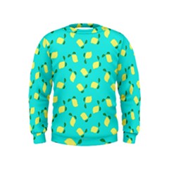 Lemons Blue Kids  Sweatshirt by snowwhitegirl