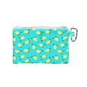 Lemons Blue Canvas Cosmetic Bag (Small) View2