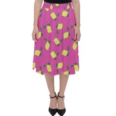 Lemons Pink Folding Skater Skirt by snowwhitegirl