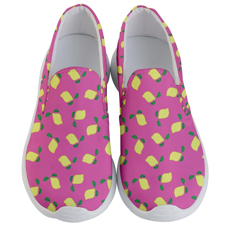 Lemons Pink Men s Lightweight Slip Ons