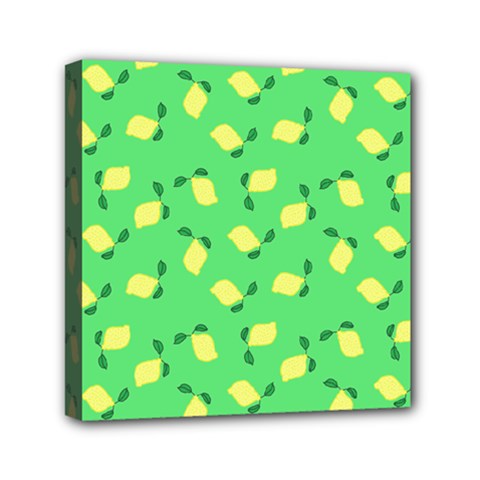 Lemons Green Mini Canvas 6  X 6  by snowwhitegirl