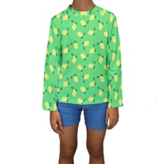 Lemons Green Kids  Long Sleeve Swimwear by snowwhitegirl