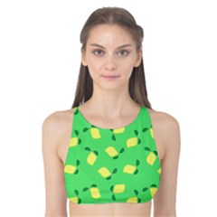 Lemons Green Tank Bikini Top by snowwhitegirl