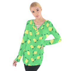 Lemons Green Tie Up Tee by snowwhitegirl