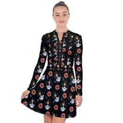 Girl With Dress Black Long Sleeve Panel Dress by snowwhitegirl