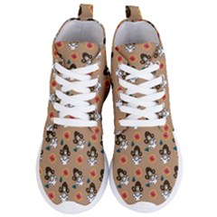 Girl With Dress Beige Women s Lightweight High Top Sneakers by snowwhitegirl