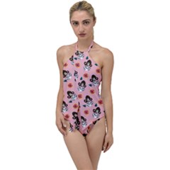 Girl With Dress  Pink Go With The Flow One Piece Swimsuit