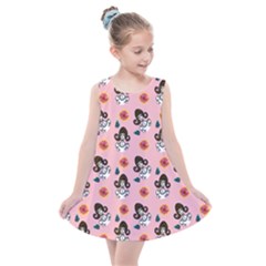 Girl With Dress  Pink Kids  Summer Dress