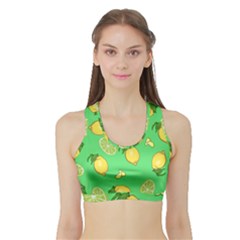 Lemons And Limes Sports Bra With Border by snowwhitegirl