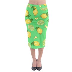 Lemons And Limes Midi Pencil Skirt by snowwhitegirl