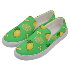 Lemons And Limes Men s Canvas Slip Ons by snowwhitegirl