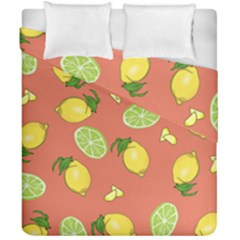 Lemons And Limes Peach Duvet Cover Double Side (california King Size) by snowwhitegirl