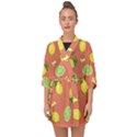 Lemons And Limes Peach Half Sleeve Chiffon Kimono View1