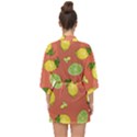 Lemons And Limes Peach Half Sleeve Chiffon Kimono View2