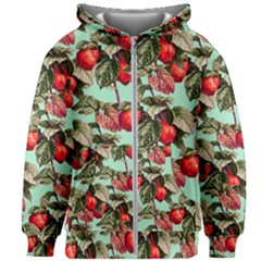 Fruit Branches Green Kids Zipper Hoodie Without Drawstring by snowwhitegirl