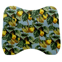 Fruit Branches Blue Velour Head Support Cushion