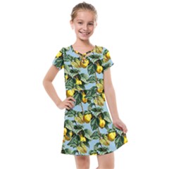 Fruit Branches Blue Kids  Cross Web Dress