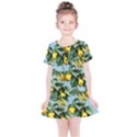 Fruit Branches Blue Kids  Simple Cotton Dress View1