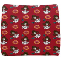 Girl With Dress Red Seat Cushion