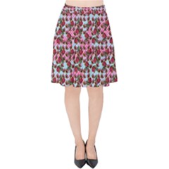 Lazy Cat Ombre Pattern Velvet High Waist Skirt by snowwhitegirl