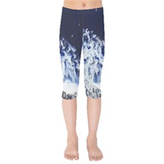 Blue Waves Sea Kids  Capri Leggings  by snowwhitegirl